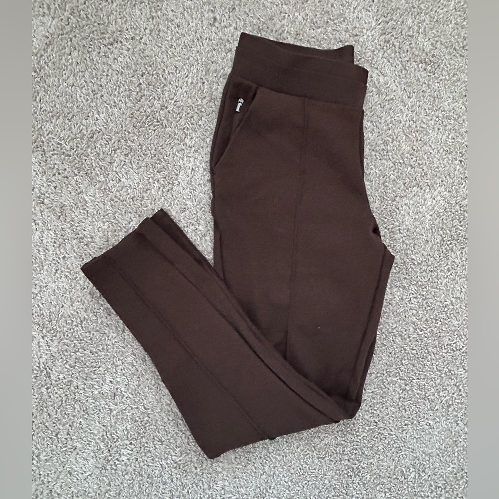 Athleta Venice Heathered Pintuck Pant in Brown XS